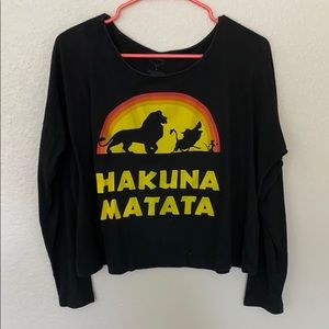 Lion king black long sleeve shirt